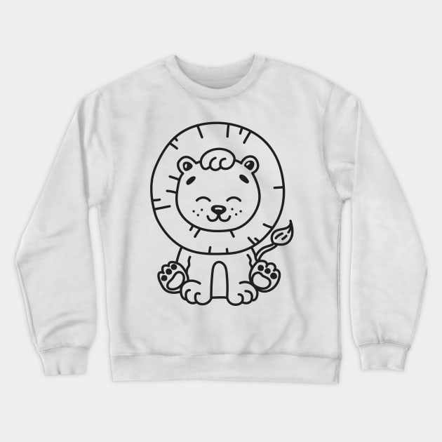 baby lion Crewneck Sweatshirt by DreamLoudArt